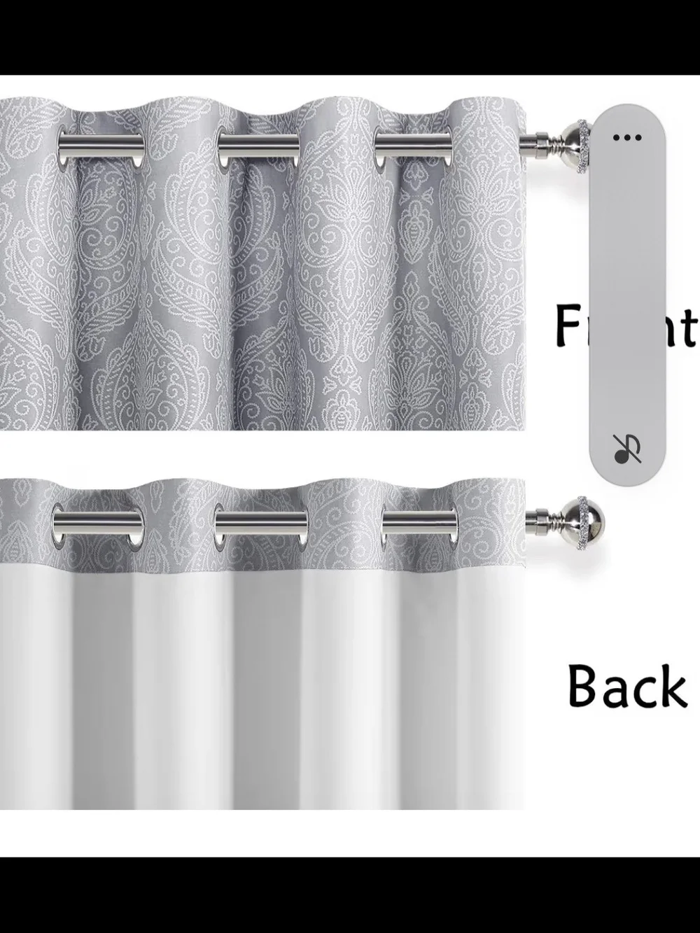 DWCN Gray Ombre Blackout Curtains